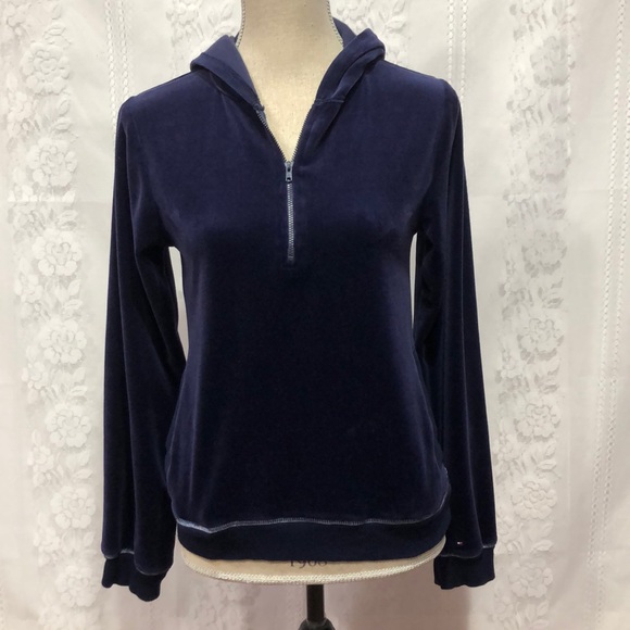 tommy hilfiger velour hoodie